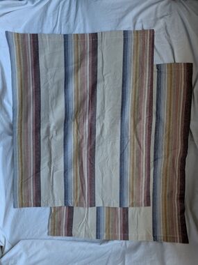 Pendleton Striped Cotton Pillow Shams  in Cream, Blue, Red, Tan - 2